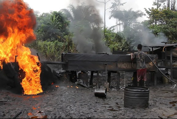Navy Destroys Six Illegal Oil Refineries, Recovers 11,200 Litres of Stolen Crude in Niger Delta