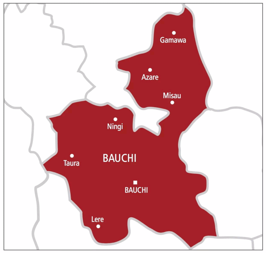 map of bauchi state