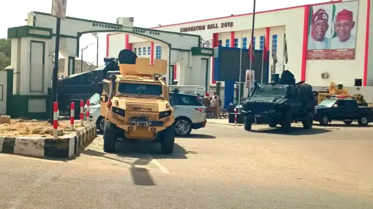 Photo of Heavy Security at Kano Government House Amid Rumours of Abba Yusuf’s APC Defection