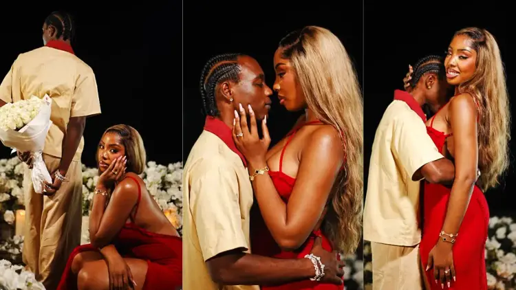 Photo of Nigerian Singer L.A.X Proposes to Longtime Girlfriend, Sparks Joy Among Fans