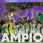 The Super Falcons celebrate their 10th WAFCON title Photo AFP 1